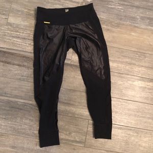 stylish moto style leggings! Faux leather look